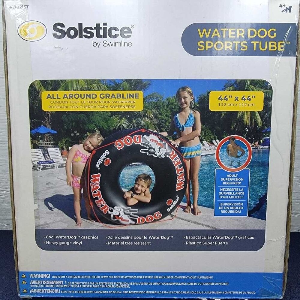 Solstice Water Dog Sports Tube Float 44 x 44 Inch Heavy Duty Vinyl Pool Lake Fun